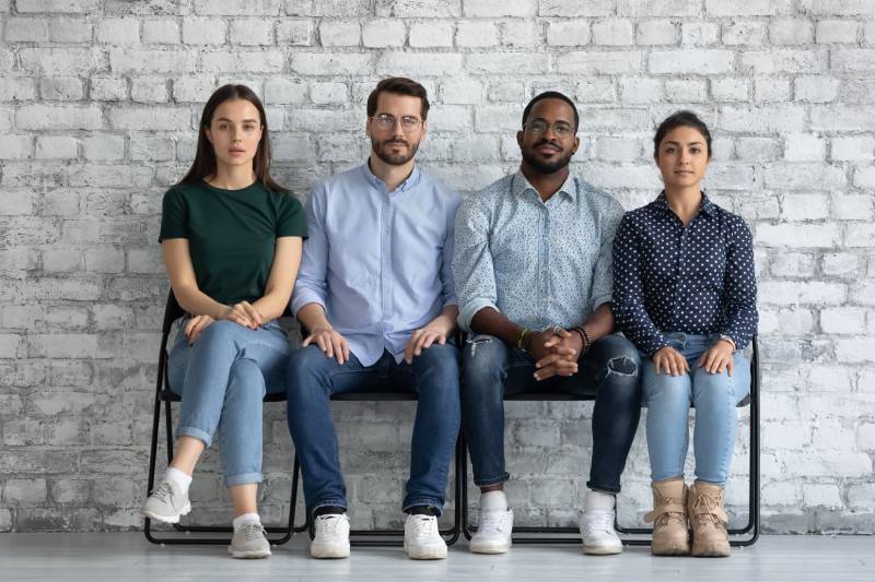 4 people on bench